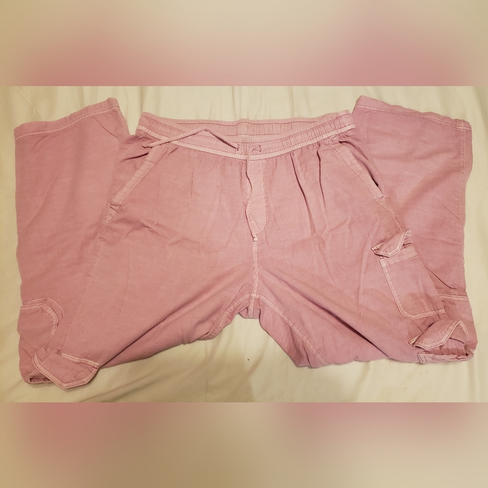 Old Navy Light Pink Wide Leg Pants - Picture 2 of 3